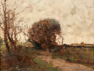Landskap (olja på panel)