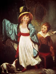 Les enfants deguises Målning av William Artaud (1763-1823) 1800-talets sön. 0,51x0,41 m Paris, Musee Cognacq Jay.
