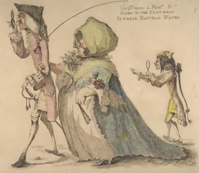 Long Thomas och Mad-le G-d Going to the Pantheon in their Natural Masks, 1 maj 1773.