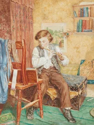 Den unge musikern (akvarell)