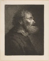 En gammal man i profil, 1761.