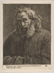 Gammal man med långt skägg, 1761.