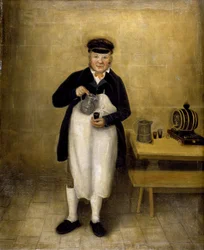 Porträtt av källaren i Chatsworth, ca 1835 (olja ombord)