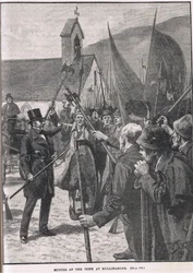 Muster of the Irish at Mullinahone, illustration från Cassells 