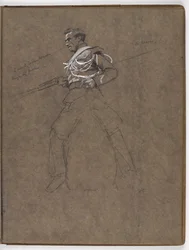 Studie för oljemålningen av William Barns Wollen, ?Flaggan: Albuhera, 16 maj 1811?