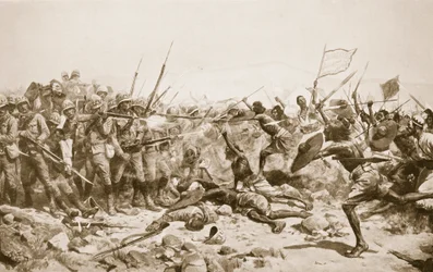 Slaget vid Abu Klea, 17 januari 1885, illustration från 