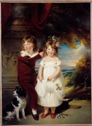 Bror och syster Målning av William Beechey (1753-1839) Sön. 1,67x1,23 m