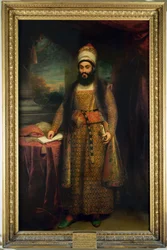 Porträtt av Mirza Abul Hassan, persisk ambassadör (1785-1880) Skickat av kungen av Persien till England, 1809