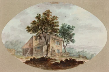 Rural House (penna och akvarell på papper)