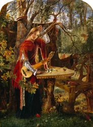 Fair Rosamond Alone in her Bower (olja på duk)