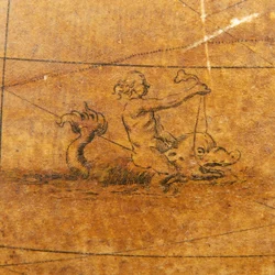 Tidig engelsk jordglob, ca 1673