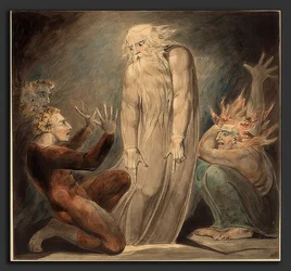Samuels ande visar sig för Saul. Omkring 1800