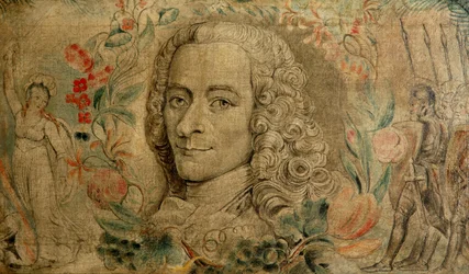 Francois Marie Arouet av Voltaire, ca 1800 (tempera på duk)