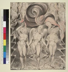 Illustration 12 till Miltons "Det förlorade paradiset": Fördrivningen