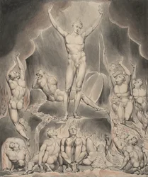 Illustration 1 till Miltons "Paradise Lost": Satan kallar upp sina legioner