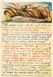 Illustration från "Himlens och helvetets äktenskap", ca 1808 (handkolorerad etsning)