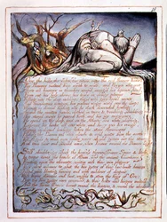 "Over the Hills", platta 16 från "America, a Prophecy" (Amerika, en profetia)