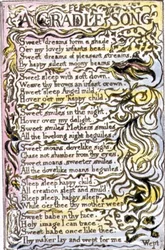 P.124-1950.pt15 A Cradle Song: plåt 15 från Songs of Innocence and of Experience (kopia R) c.1802-08 (etsning, tusch och akvarell)