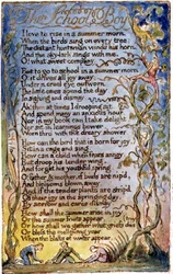 P.125-1950.pt53 The School Boy: skylt 53 från Songs of Innocence and of Experience (kopia AA) c.1815-26 (etsning, tusch och akvarell)