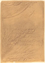 Återstrike från fragment av annullerad plåt för A Prophecy, 1793.