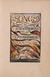 Songs of Innocence and of Experience, tavla 2, kombinerad titelsida (Bentley 1)