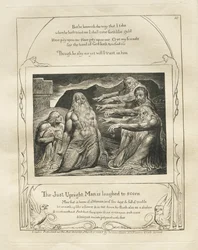 Jobs bok: Pl. 10, Den rättfärdiga mannen skrattas till förakt, 1825.