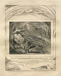 Jobs bok: Pl. 13, Då svarade Herren Job ur virvelvinden, 1825.