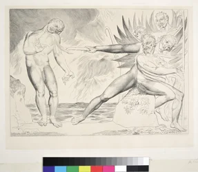 De korrupta tjänstemännens cirkel: Djävlarna som plågar Ciampolo, Inferno, Canto XXII, illustration till "Den gudomliga komedin" av Dante Alighieri