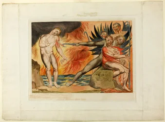 De korrupta tjänstemännens krets; djävlarna plågar Ciampolo. Inferno, canto XXII