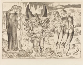 Tjuvarnas krets; Agnolo Brunelleschi attackerad av en sexfotad orm