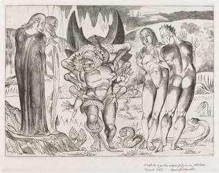 Tjuvarnas cirkel, Agnolo Brunelleschi attackerad av en sexfotad orm, 1827.