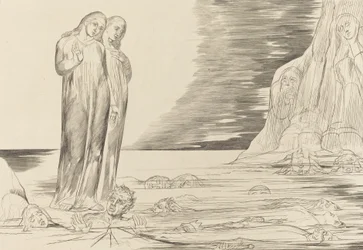 Förrädarnas cirkel, Dantes fot slår Bocca degli Abbate, 1827.