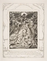The Destruction of Jobs Sons, från illustrationer av Jobs bok, 1825-26.