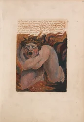 The First Book of Urizen, Plate 10, 12- Los Howld in a Dismal Stupor... (Bentley 7)