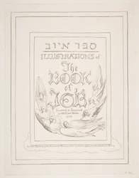 Titelsida, från Illustrationer av Jobs bok, 1825-26.