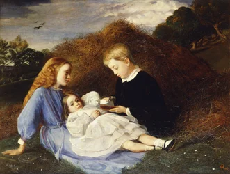 Amy, Dorothea och Hungerford Wren Hoskyns, 1863