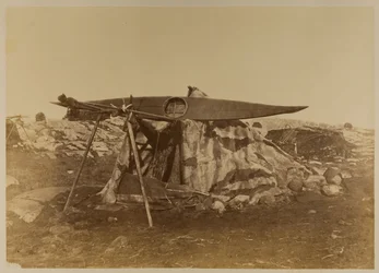 Esquimaux Toupek eller Skin Tent, skylt 121 från Bradfords "The Arctic Regions", 1873