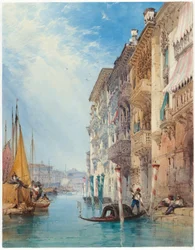 En gondol på Canal Grande, Venedig