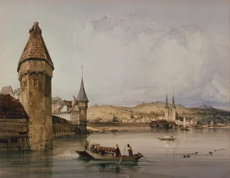 Staden Luzern, vid sjön Quatre Cantons