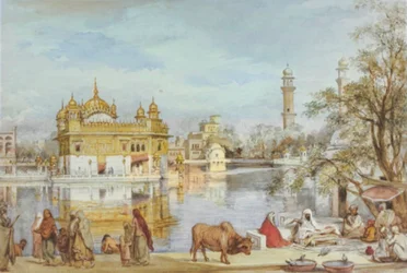 1854 Målning av Gyllene templet av William Carpenter