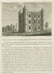 Tixall Hall - Gatehouse: gravyr, nd [c 1813] (tryck)