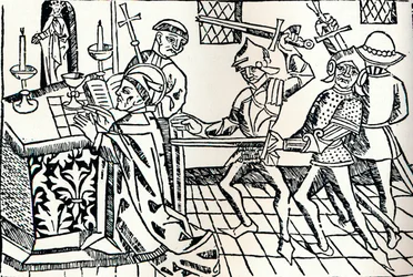 Martyrskap av St. Thomas av Canterbury, c1484