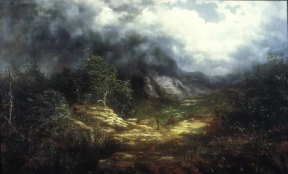 Storm Over the Blue Ridge (olja på duk)