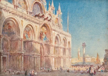 Vy över Markuskatedralen, Venedig