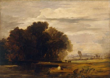 Dedham Ferry (olja på duk)