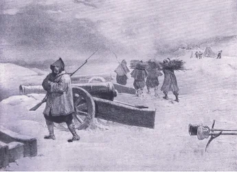Sentinel of the Zouaves before Sevastopol, illustration från British Battles on Land and Sea, 1915