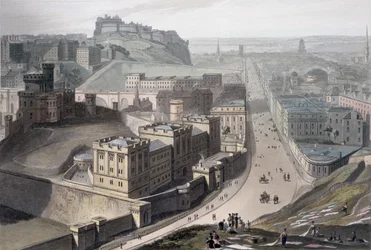 Edinburgh, från Calton Hill, 1829