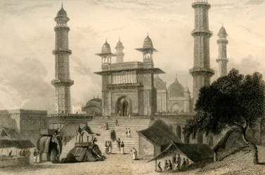 Moskén i Mathura, 1835.