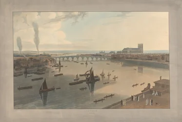 Plansch VI: London, Westminster Bridge och klostret