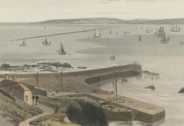 Kaj vid Straddon Point nära Plymouth